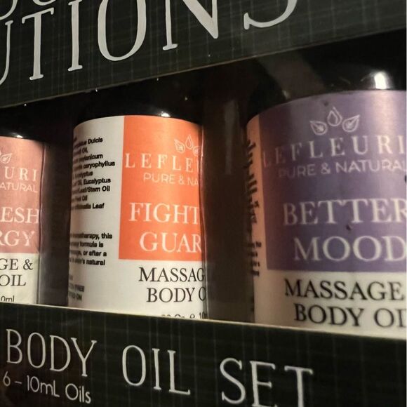 😊3/$30 Essential Oil Massage Oil Wellness set of 6 NEW IN BOX - Picture 8 of 16